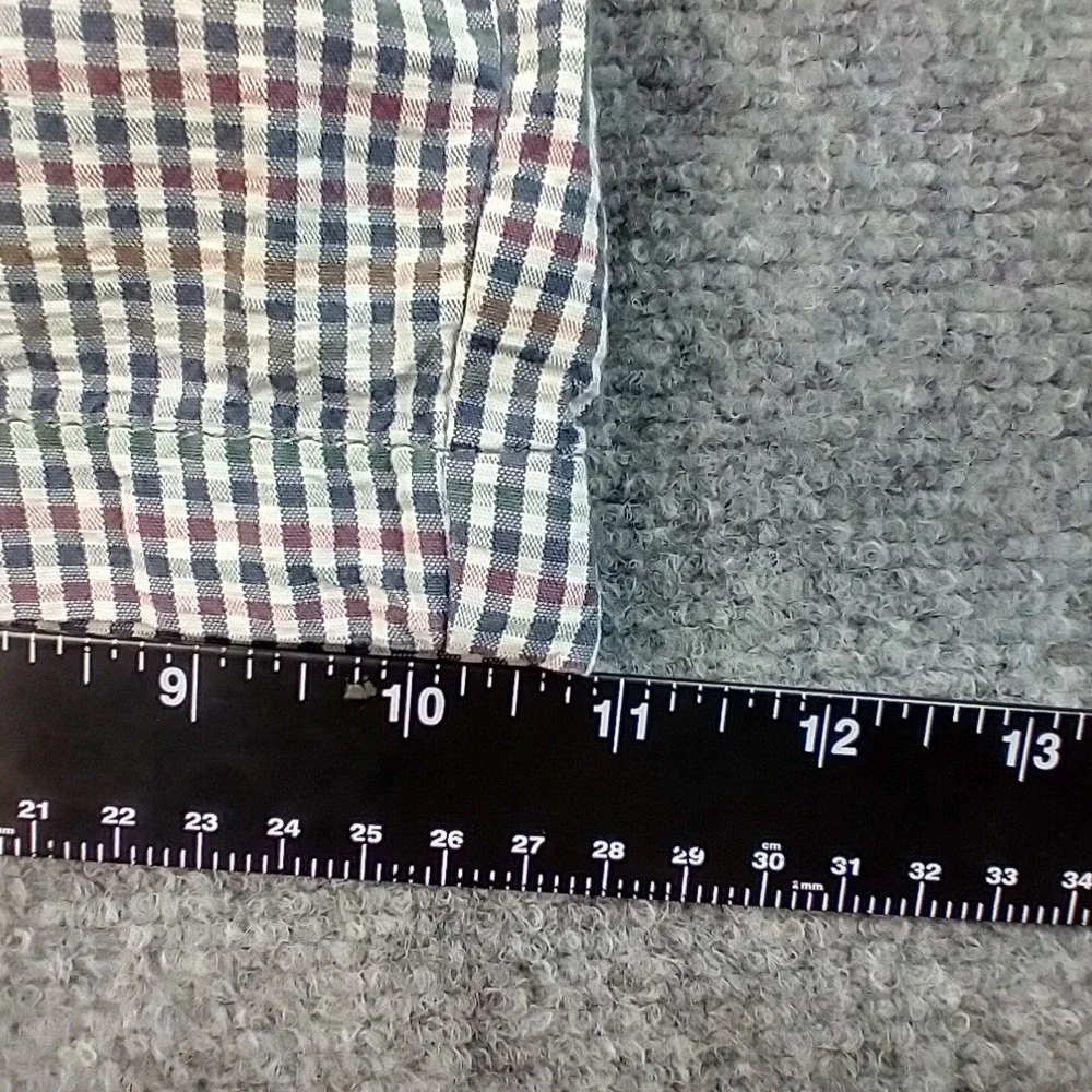 Tommy Bahama‎ Paradise Nation Mens 34 Gingham Plaid Cotton Shorts Blue Red Tan